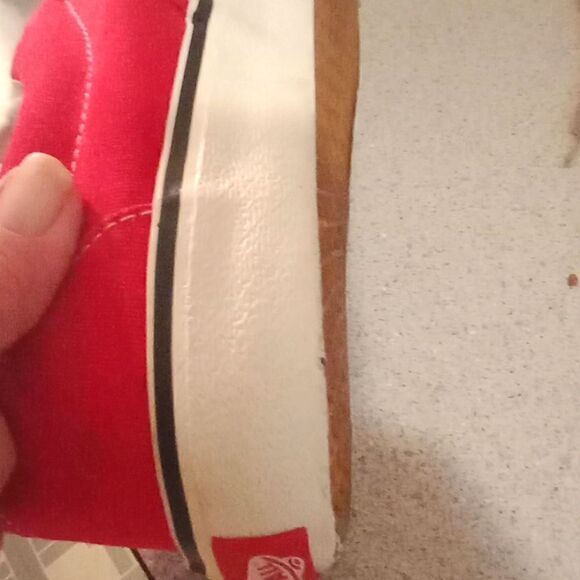 Unisex VANS OFF THE WALL RED SNEAKERS Size 43 - Picture 8 of 13